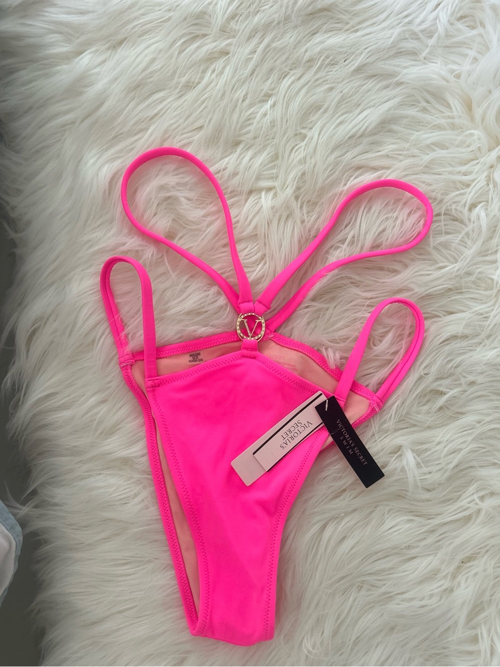 NWT Victoria Secret Logo Strap Bikini Bottom